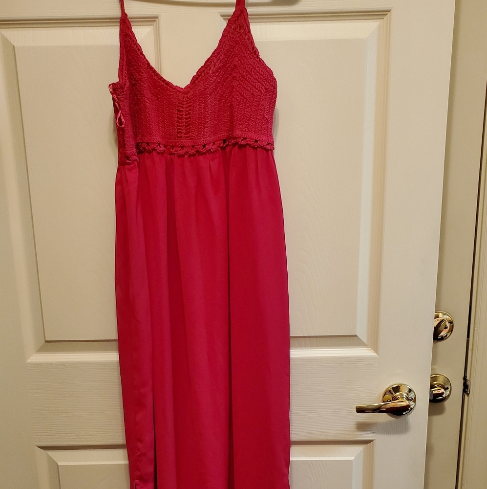 Long Hot Pink Dress